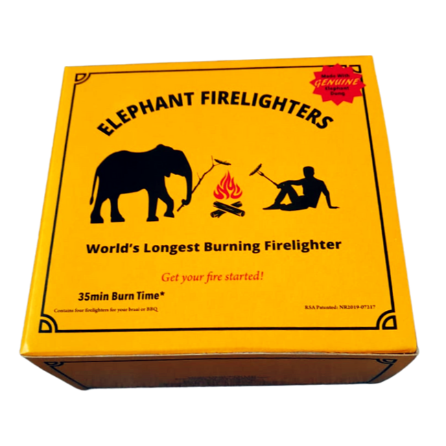 Elephant Firelighters for braai and camping, eco-friendly by Stofpad