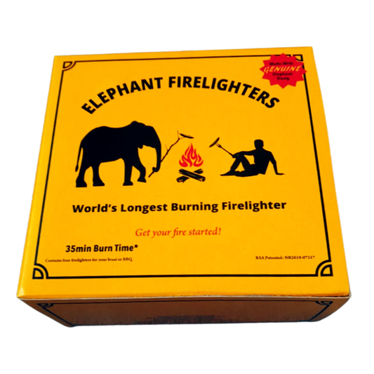Elephant Firelighters for braai and camping, eco-friendly by Stofpad