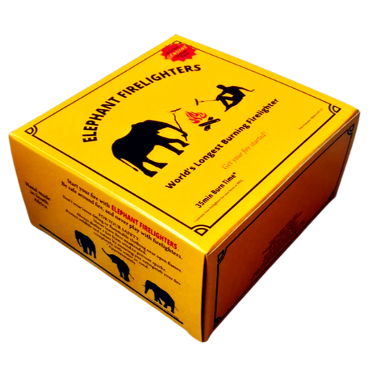 Elephant Firelighters for braai and camping, eco-friendly by Stofpad