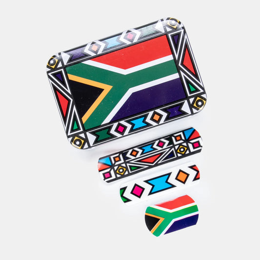 Plaster Tin - Ndebele SA Flag