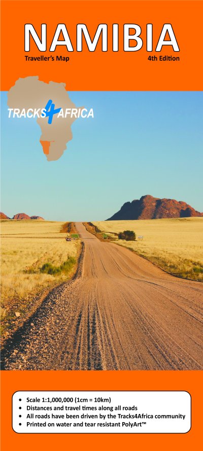 Namibia Paper Map 4th edition